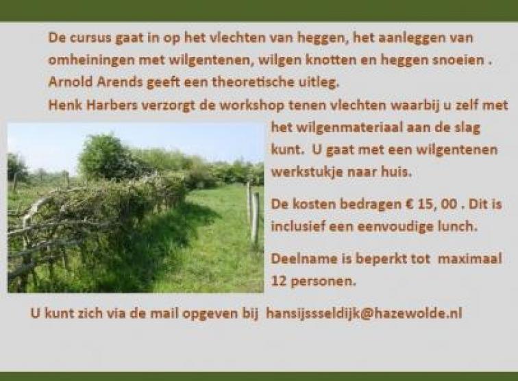 Verwonderend Cursus hagen en natuurlijke omheiningen | Stichting IJsselhoeven QF-13